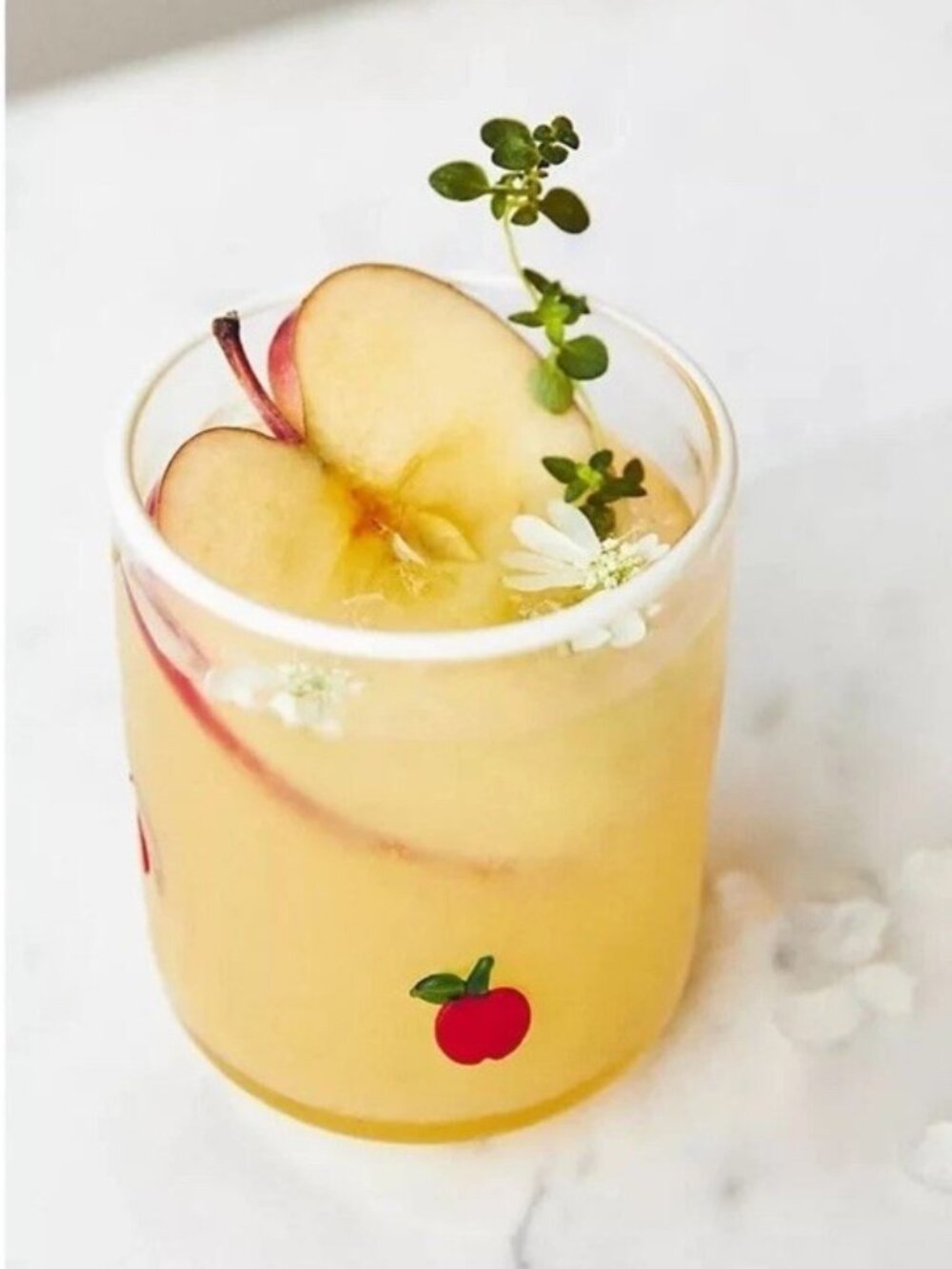 Anthropologie Apple Icon Juice Glass